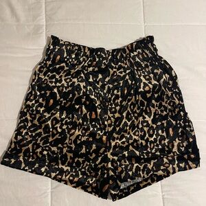 MINKPINK High Waist Leopard Print Shorts